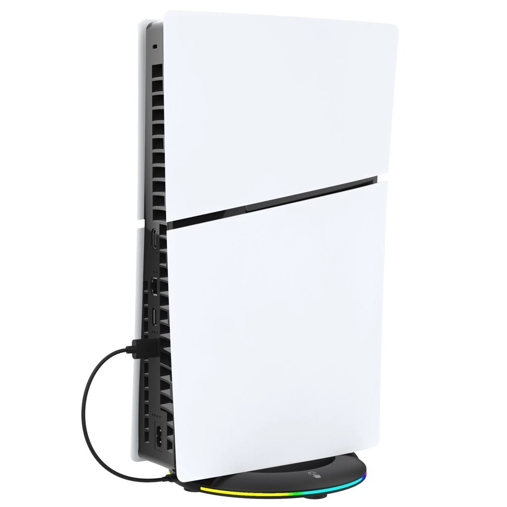 iPega P5S025SH függőleges állvány RGB-vel PS5 Slim/PS5 Pro készülékhez fekete