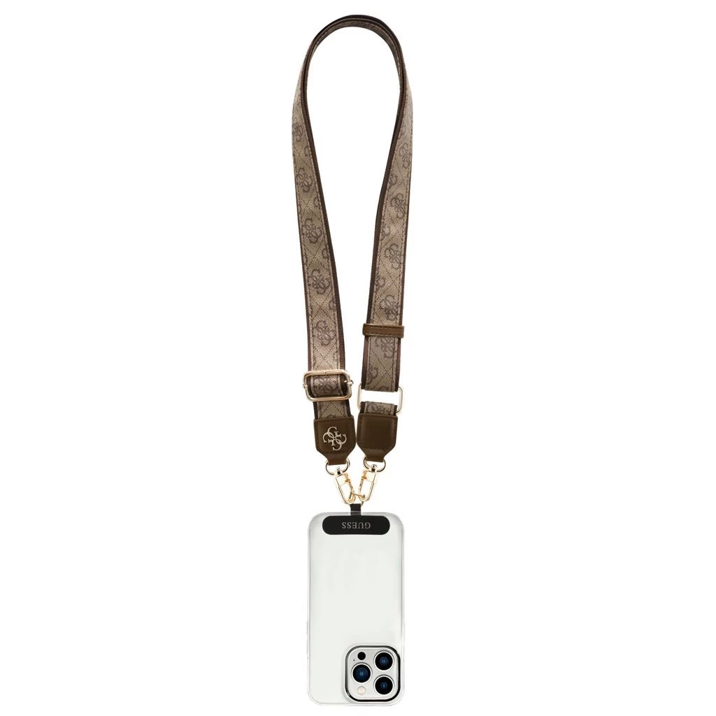 Guess Keresztpánt PU 4G Metal Logo Barna