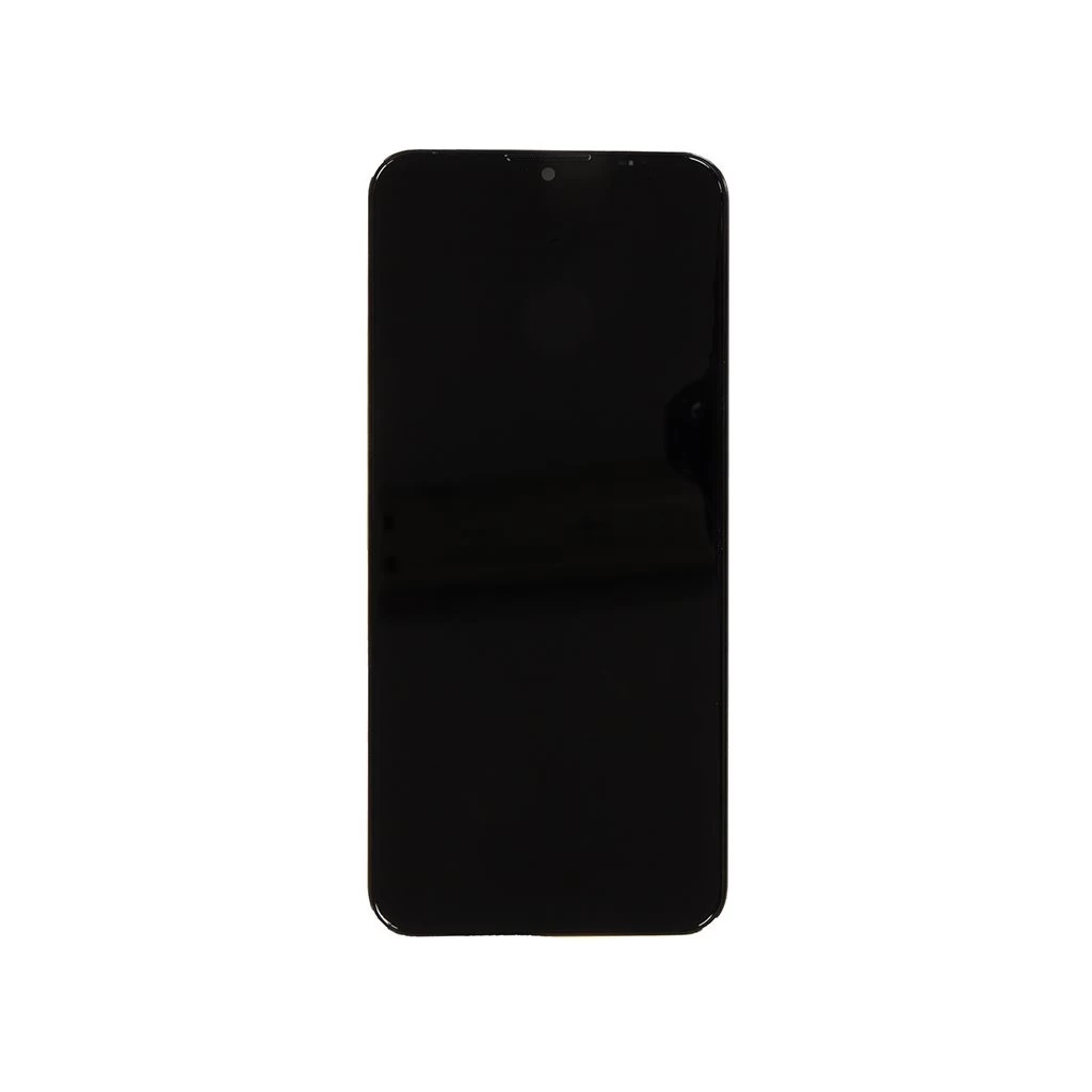 Motorola G9 Play LCD kijelző + érintő egység + elülső tok készülékhez fekete (Service Pack)