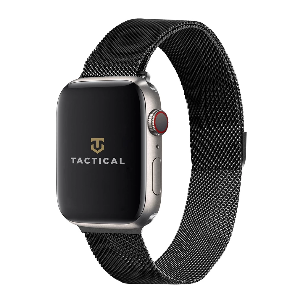 Tactical 333 Loop magnetikus rozsdamentes acél szíj Apple Watch 1/2/3/4/5/6/7/8/9/SE készülékhez 38/40/41mm fekete
