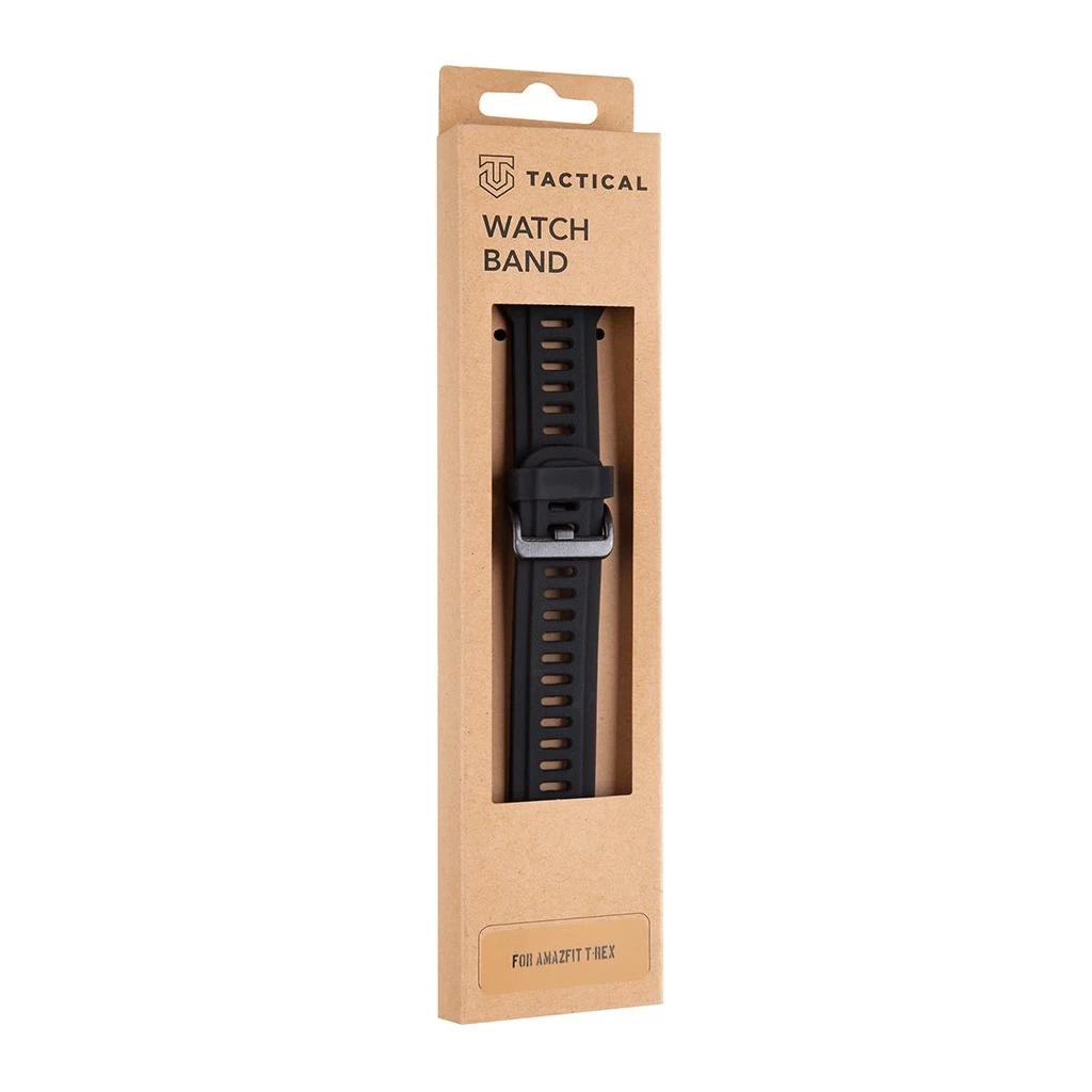 Tactical 606 szilikon szíj Amazfit T-Rex/T-Rex Pro készülékhez fekete