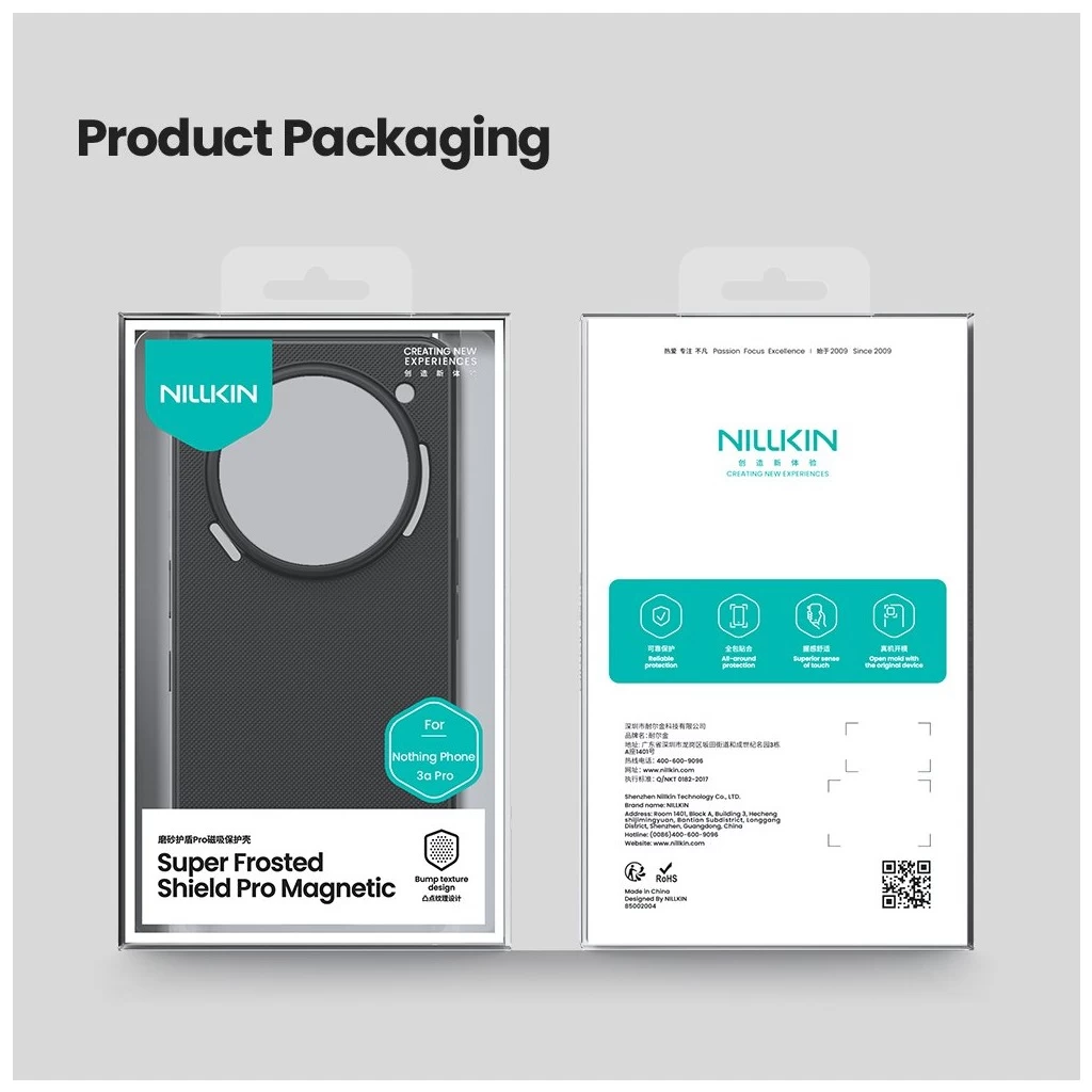 Nillkin Super Frosted PRO mágneses hátlaptok Nothing Phone 3a Pro készülékhez fekete