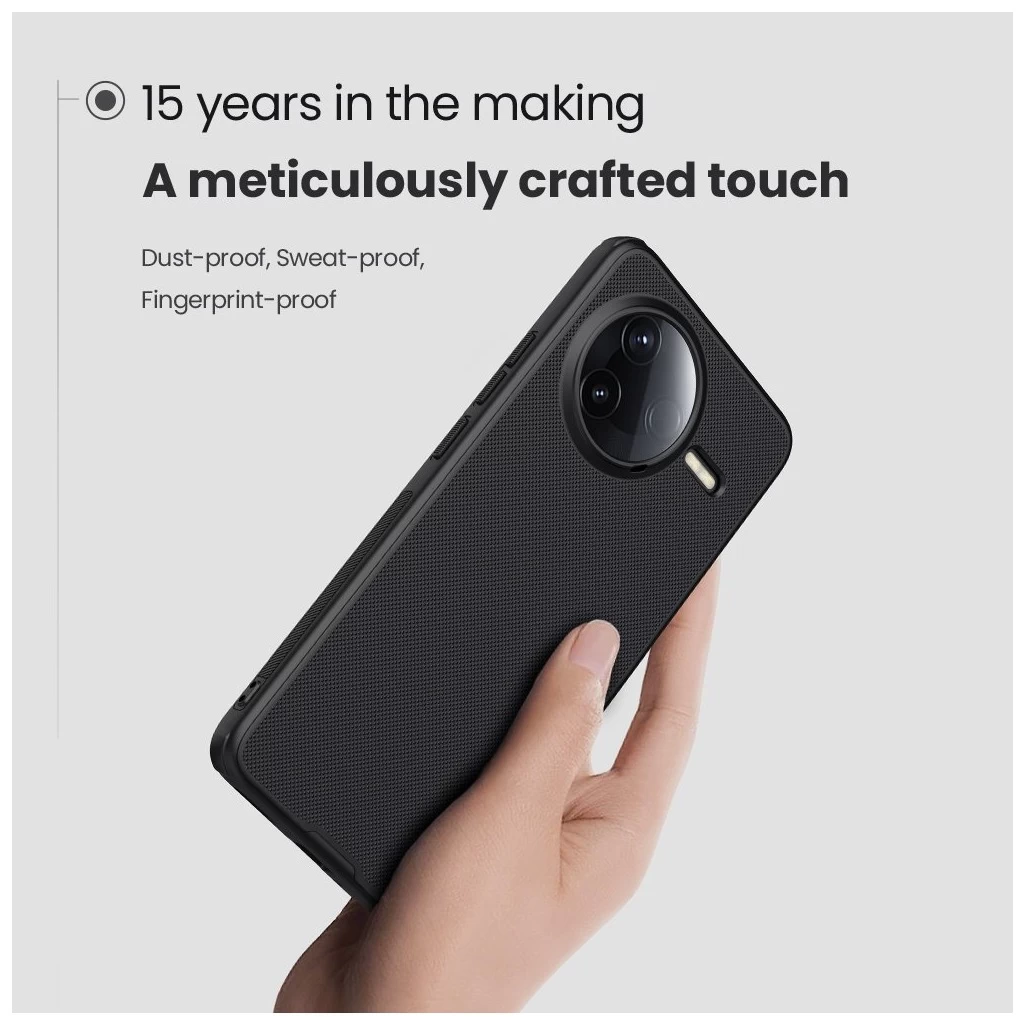 Nillkin Super Frosted PRO hátsó tok Poco F7 Pro készülékhez fekete