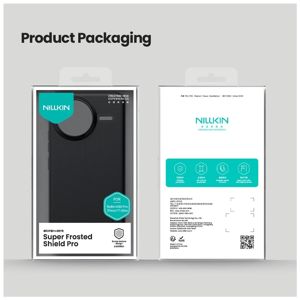 Nillkin Super Frosted PRO háttértok Poco F7 Ultra készülékhez fekete