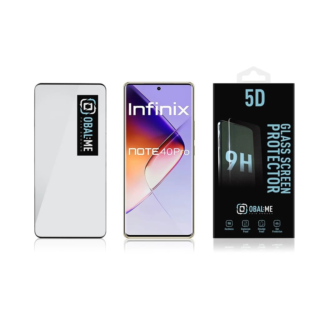 OBAL:ME 5D kijelzővédő Infinix Note 40 Pro 4G/Note 40 Pro+ 5G készülékhez fekete