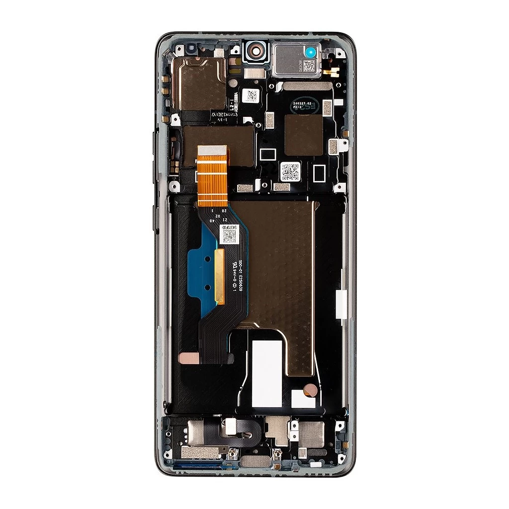 Motorola Edge 50 Ultra készülékhez LCD kijelző + érintő egység + elülső tok erdőszürke (Service Pack)