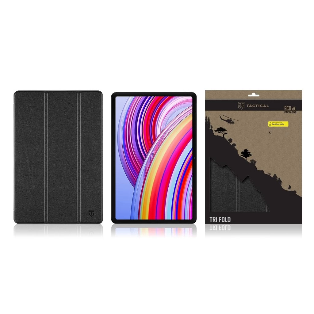 Tactical Book Tri Fold tok Xiaomi Redmi Pad Pro készülékhez fekete