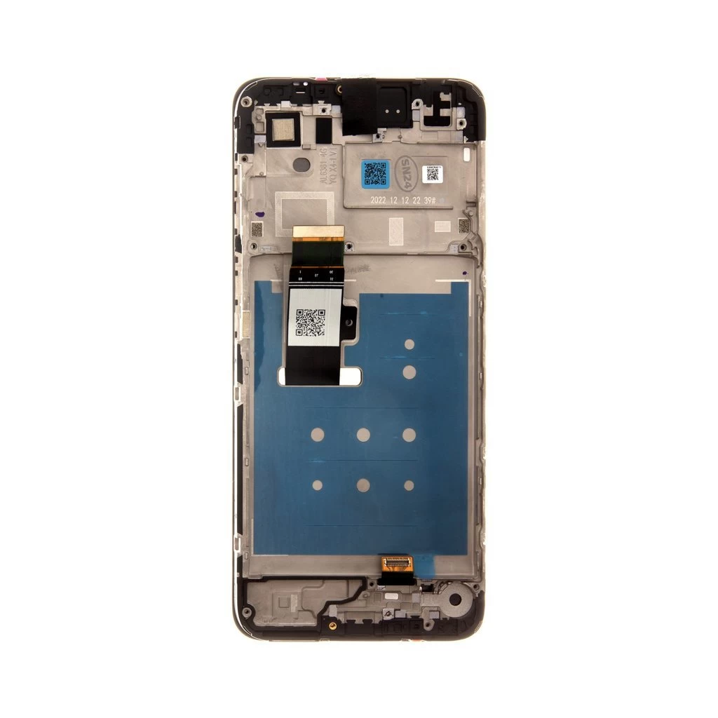 Motorola G23 készülékhez LCD kijelző + érintő egység + elülső tok fekete (Service Pack)