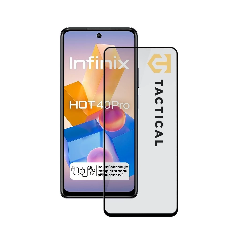 Tactical Glass Shield 5D for Infinix Hot 40 Pro készülékhez fekete