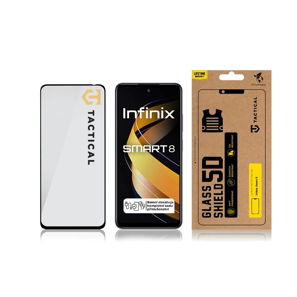 Tactical Glass Shield 5D Infinix Smart 8 készülékhez fekete