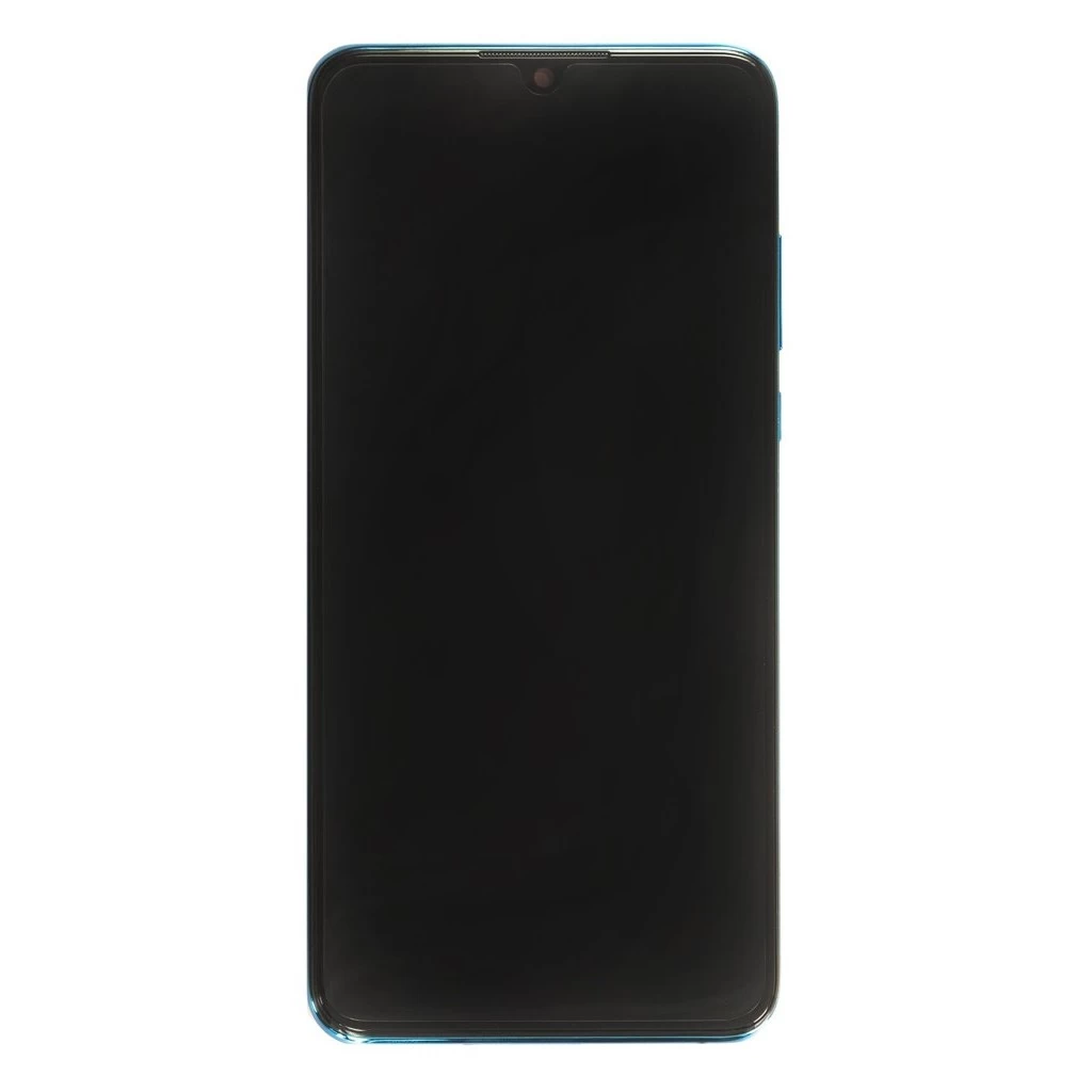 LCD kijelző + érintőpanel + elülső üveg Huawei P30 Lite 2020 készülékhez New Edition (48 MP fotóhoz) (Service Pack) kék