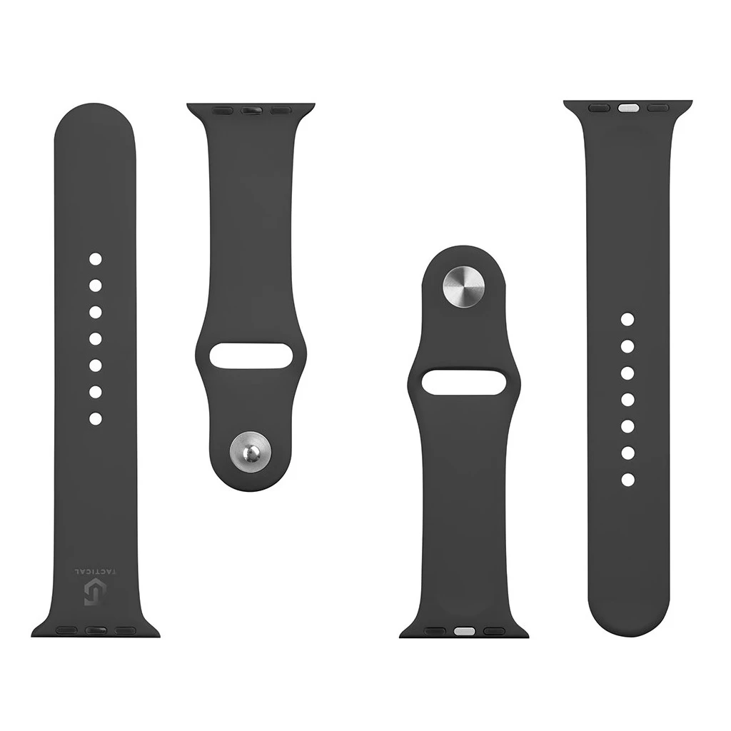 Tactical 456 szilikon szíj Apple Watch 1/2/3/4/5/6/7/8/9/SE készülékhez 38/40/41mm fekete