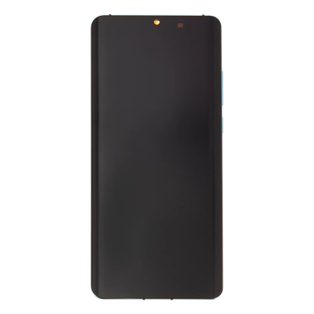 LCD kijelző + érintő egység + elülső tok Huawei P30 PRO készülékhez Aurora kék (Service Pack)