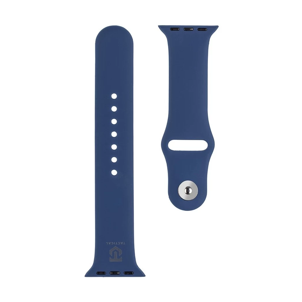 Tactical 838 szilikon szíj Apple Watch 1/2/3/4/5/6/7/8/9/10/SE készülékhez 42/44/45/46/49mm tengerészkék