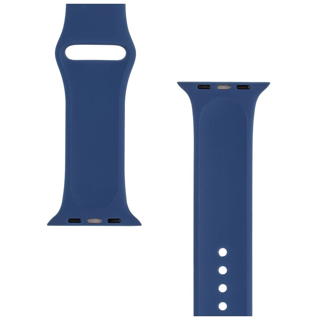 Tactical 838 szilikon szíj Apple Watch 1/2/3/4/5/6/7/8/9/10/SE készülékhez 42/44/45/46/49mm tengerészkék