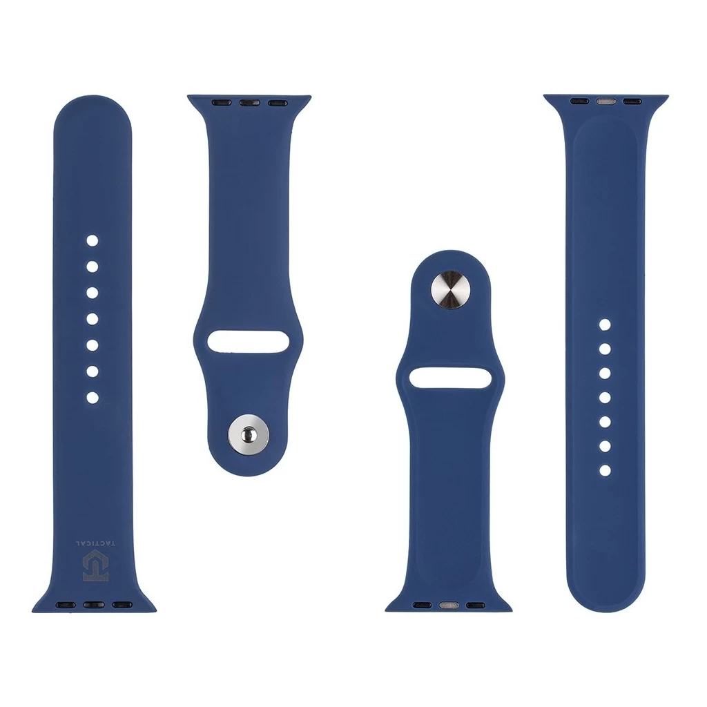 Tactical 838 szilikon szíj Apple Watch 1/2/3/4/5/6/7/8/9/10/SE készülékhez 42/44/45/46/49mm tengerészkék