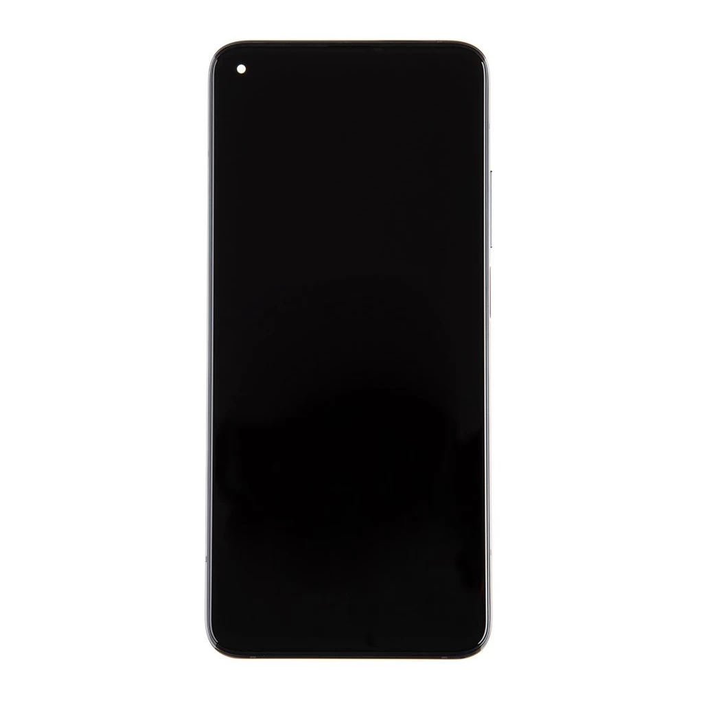 LCD kijelző + érintő egység + elülső burkolat Xiaomi Mi 10T/Mi 10T Pro készülékhez fekete (Service Pack)