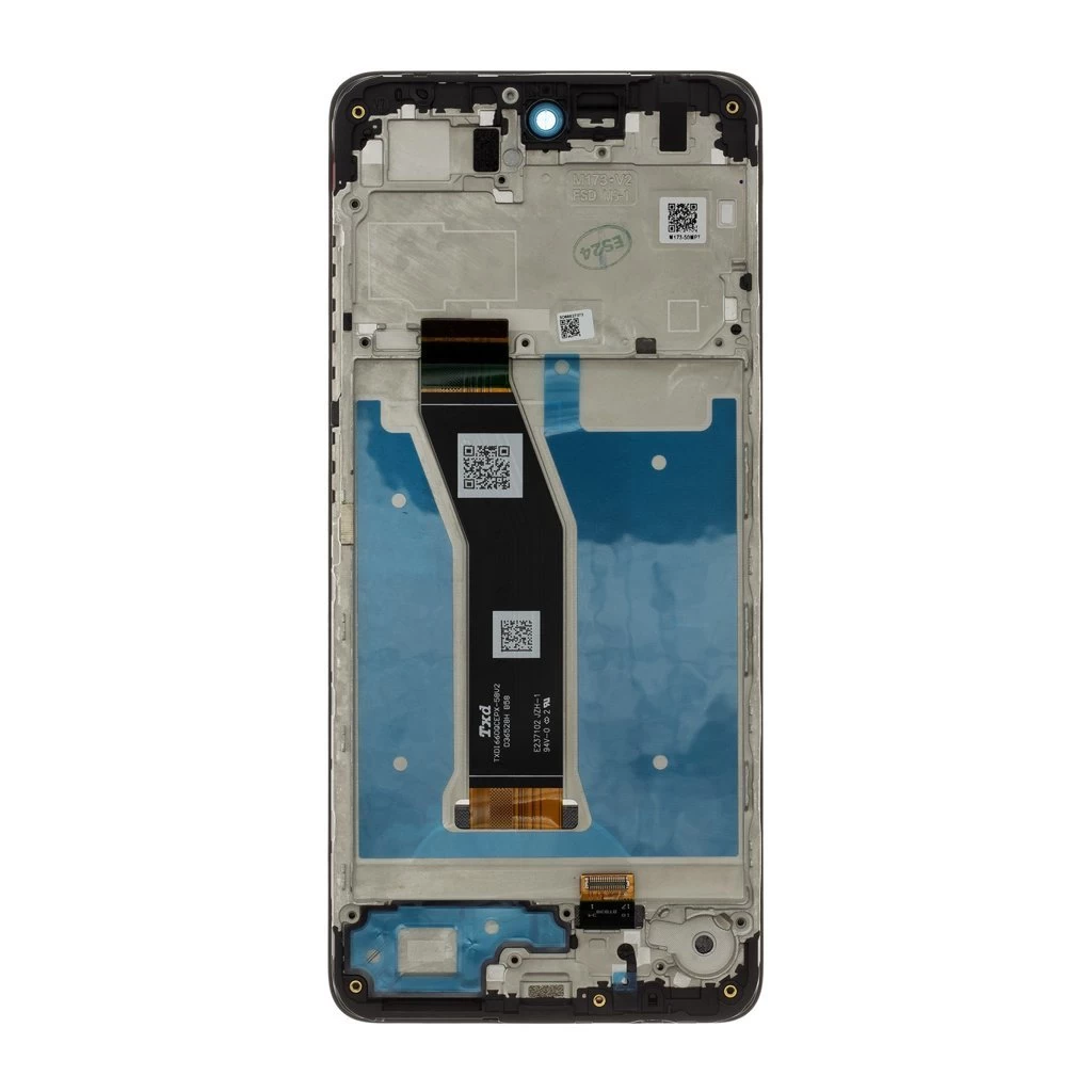 Motorola E14 LCD kijelző + érintő egység + elülső burkolat készülékhez (Service Pack)
