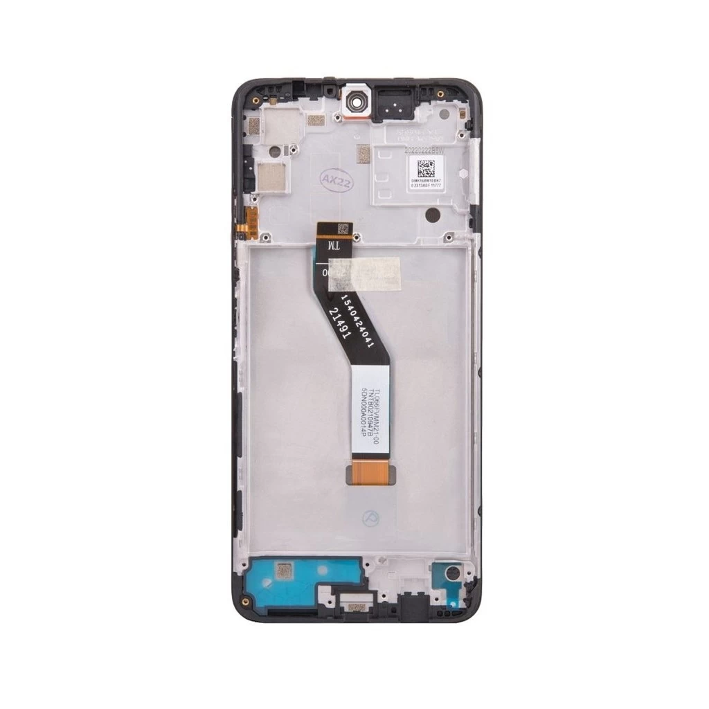 LCD kijelző + Touch Unit + Elülső tok Xiaomi Redmi Note 11S 5G készülékhez fekete (Service Pack)