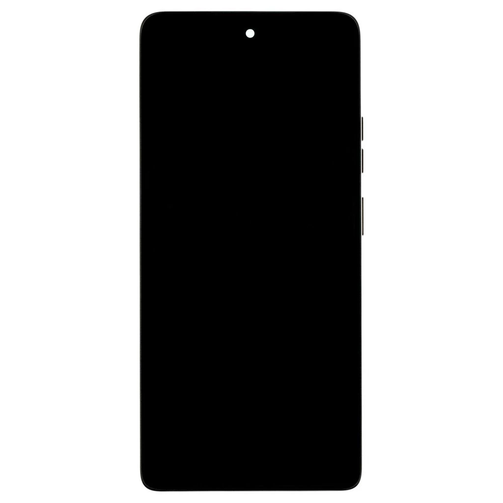 Motorola G75 5G készülékhez LCD kijelző + érintő egység + előlapi tok szürke (Service Pack)