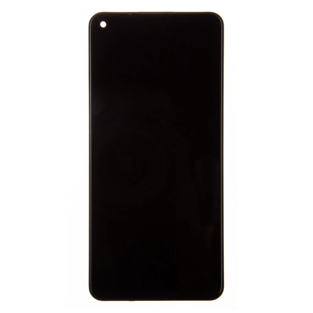 LCD kijelző + érintőegység + előtok Xiaomi Redmi Note 9 készülékhez, éjféli szürke (Service Pack)