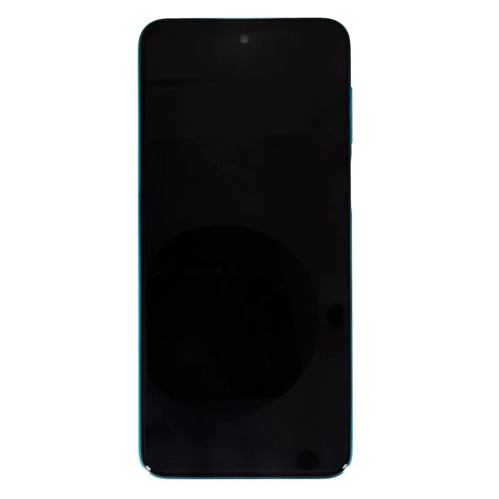 LCD kijelző + érintő egység + elülső üveg a Xiaomi Redmi Note 9 Pro készülékhez (Service Pack) kék