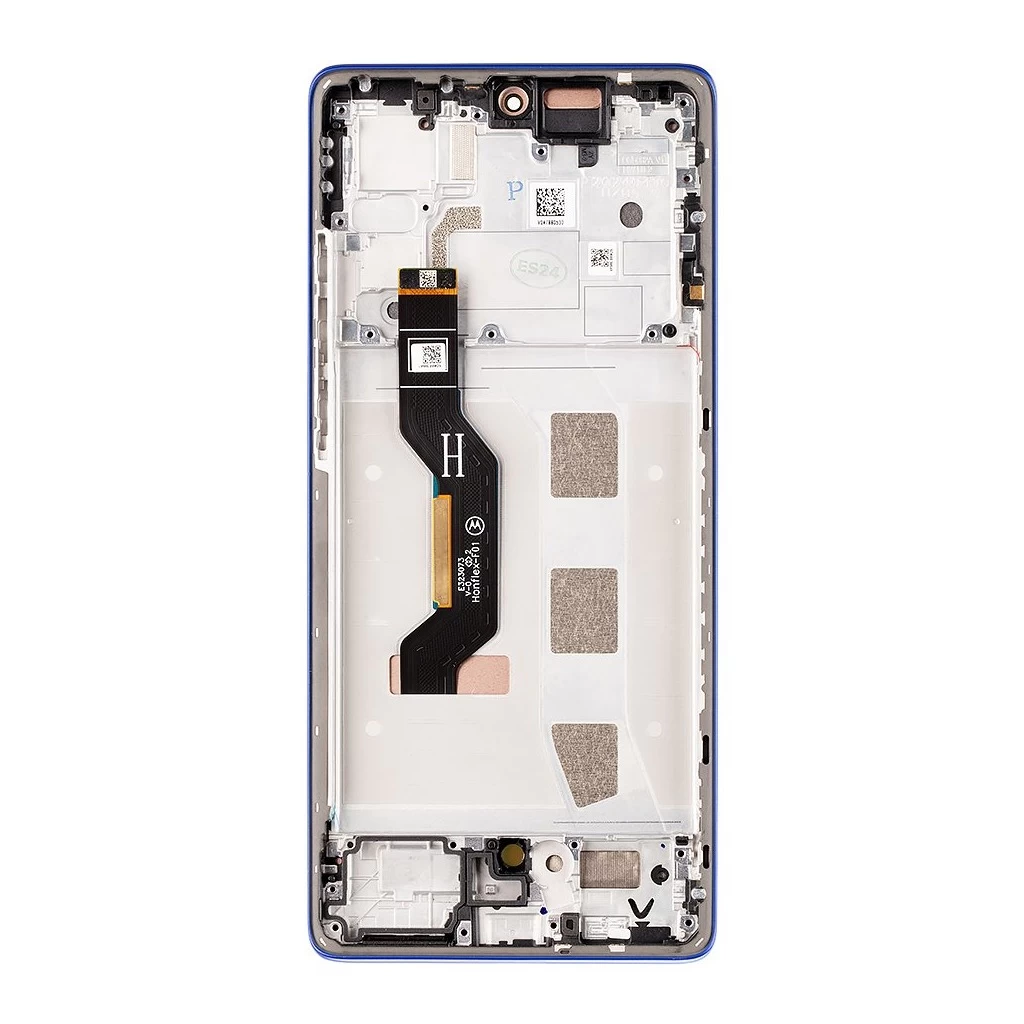 Motorola G85 LCD kijelző + érintő egység + elülső burkolat kobalt kék (Service Pack)