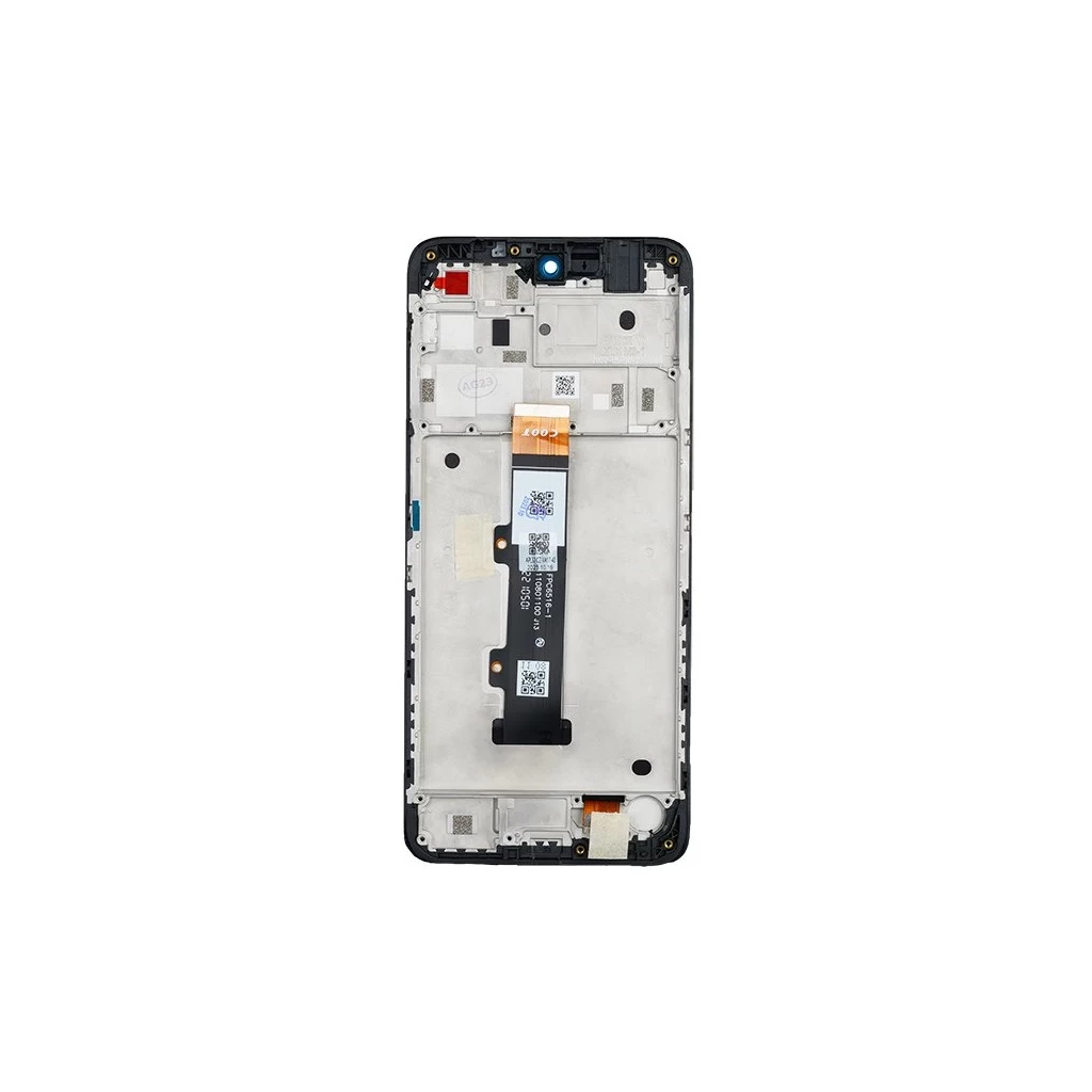 Motorola E22s készülékhez LCD kijelző + érintőegység + elülső tok fekete