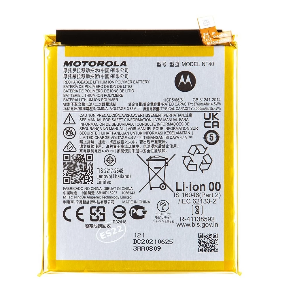 NT40 Motorola akkumulátor 4000mAh Li-Ion (Service Pack)
