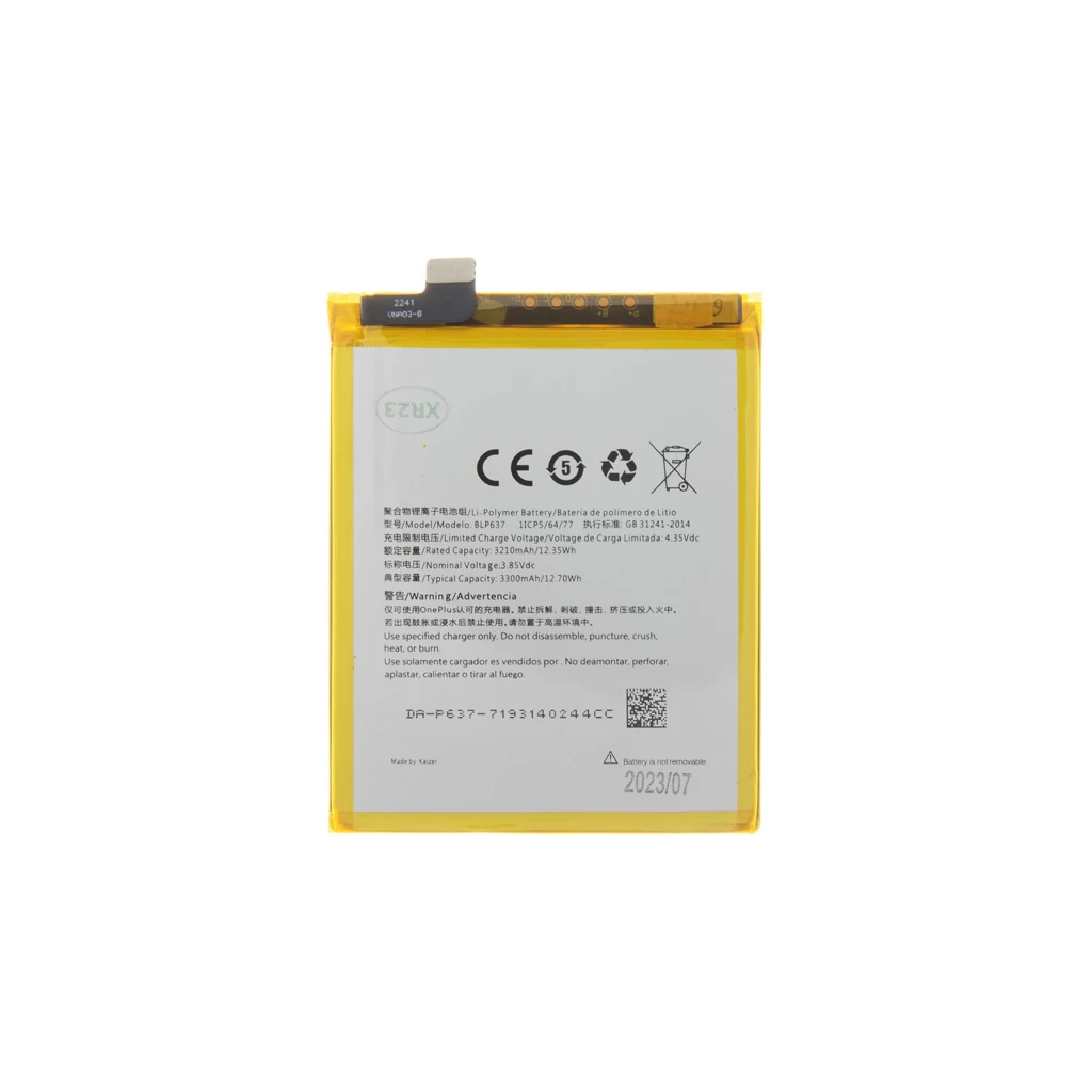 BLP637 akkumulátor OnePlus 5 készülékhez 3300mAh Li-Ion (OEM)