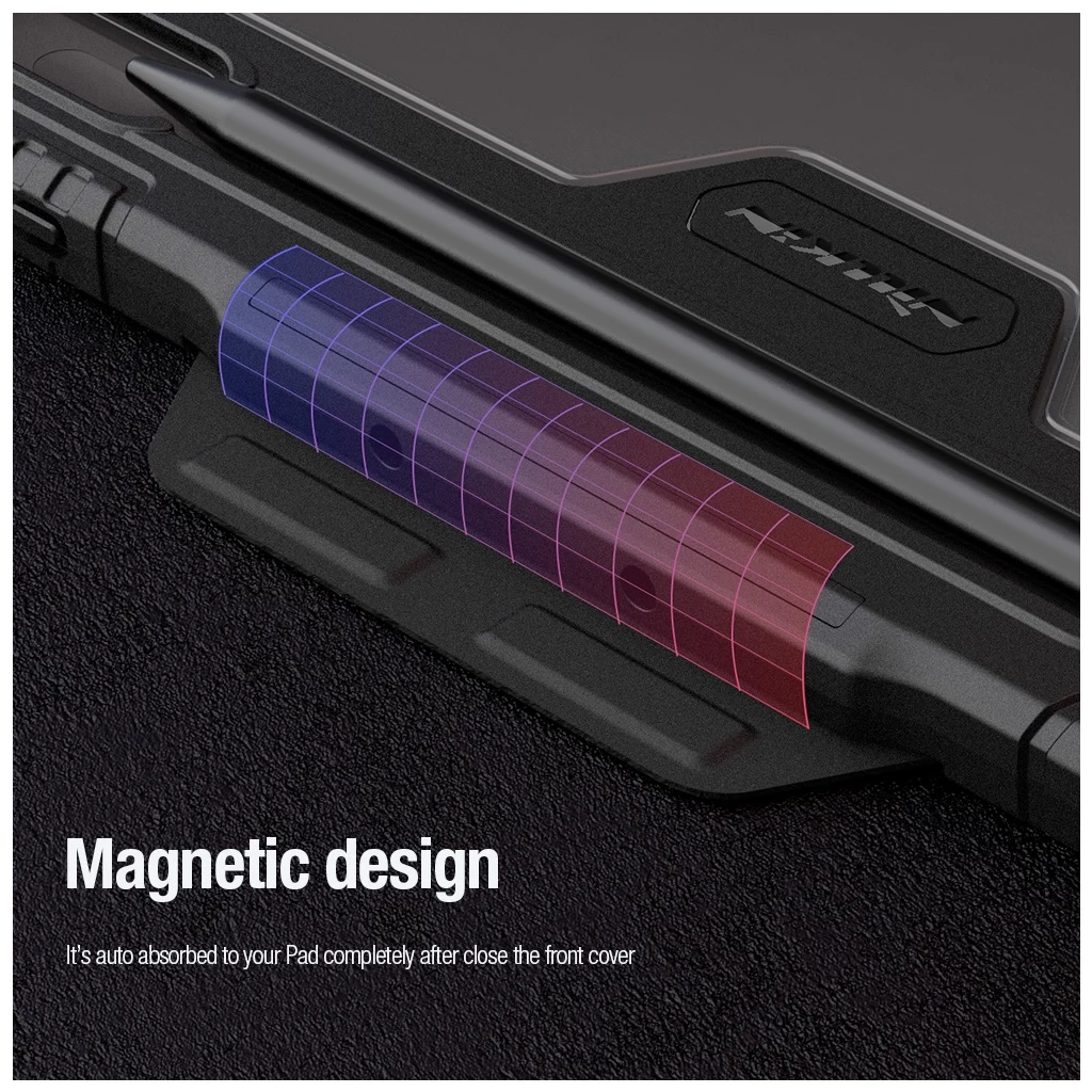 Nillkin Bumper PRO védő állványos tok Samsung Galaxy Tab S9 Ultra/S10 Ultra készülékhez, több szögben állítható, fekete