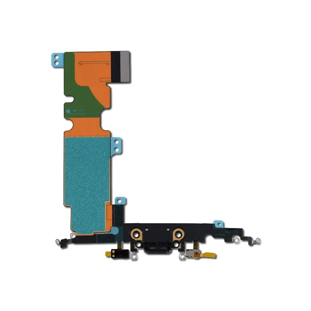 iPhone 8 készülékhez flex kábel töltő csatlakozóval fekete