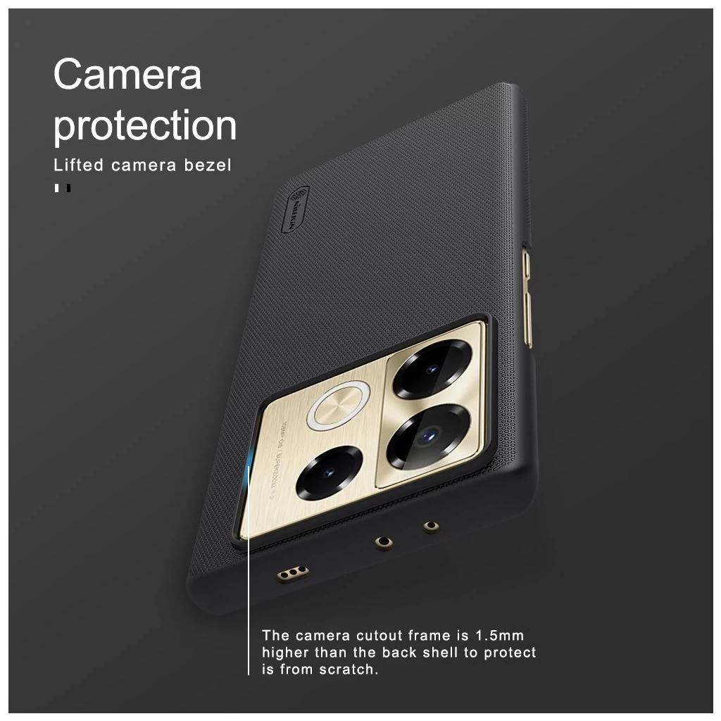 Nillkin Super Frosted hátlaptok for Infinix Note 40 Pro+ 5G készülékhez fekete