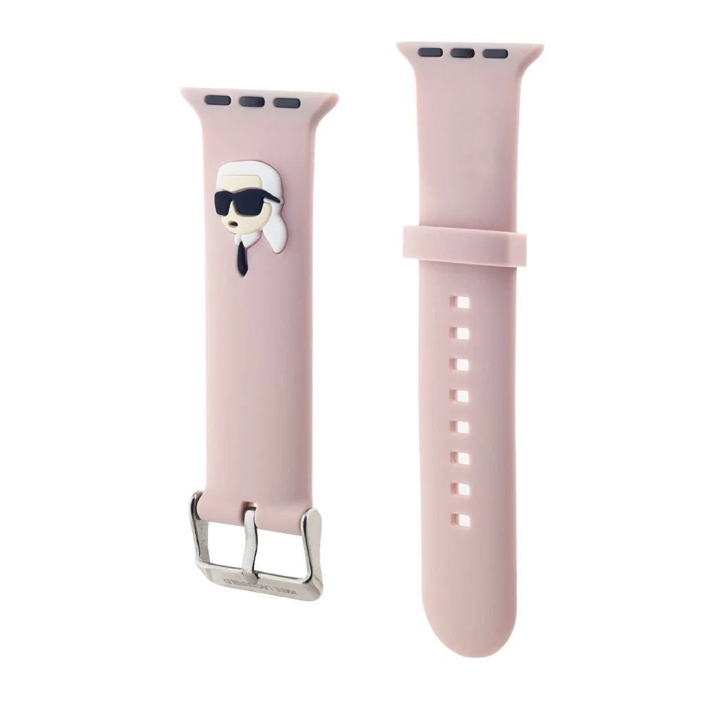 Karl Lagerfeld Karl Head NFT óra szíj Apple Watch 42/44/45/46/49 készülékhez rózsaszín