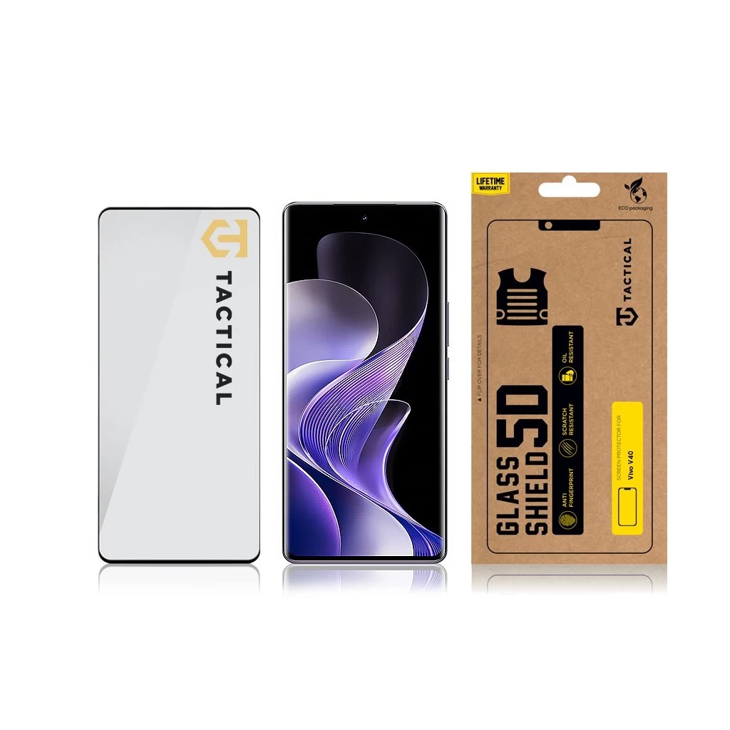 Tactical Glass Shield 5D a Vivo V40 készülékhez fekete