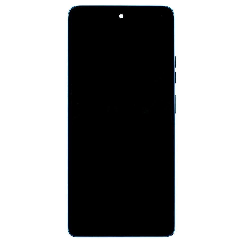 Motorola G75 5G készülékhez LCD kijelző + érintőmodul + előlapi tok, akvakék (Service Pack)