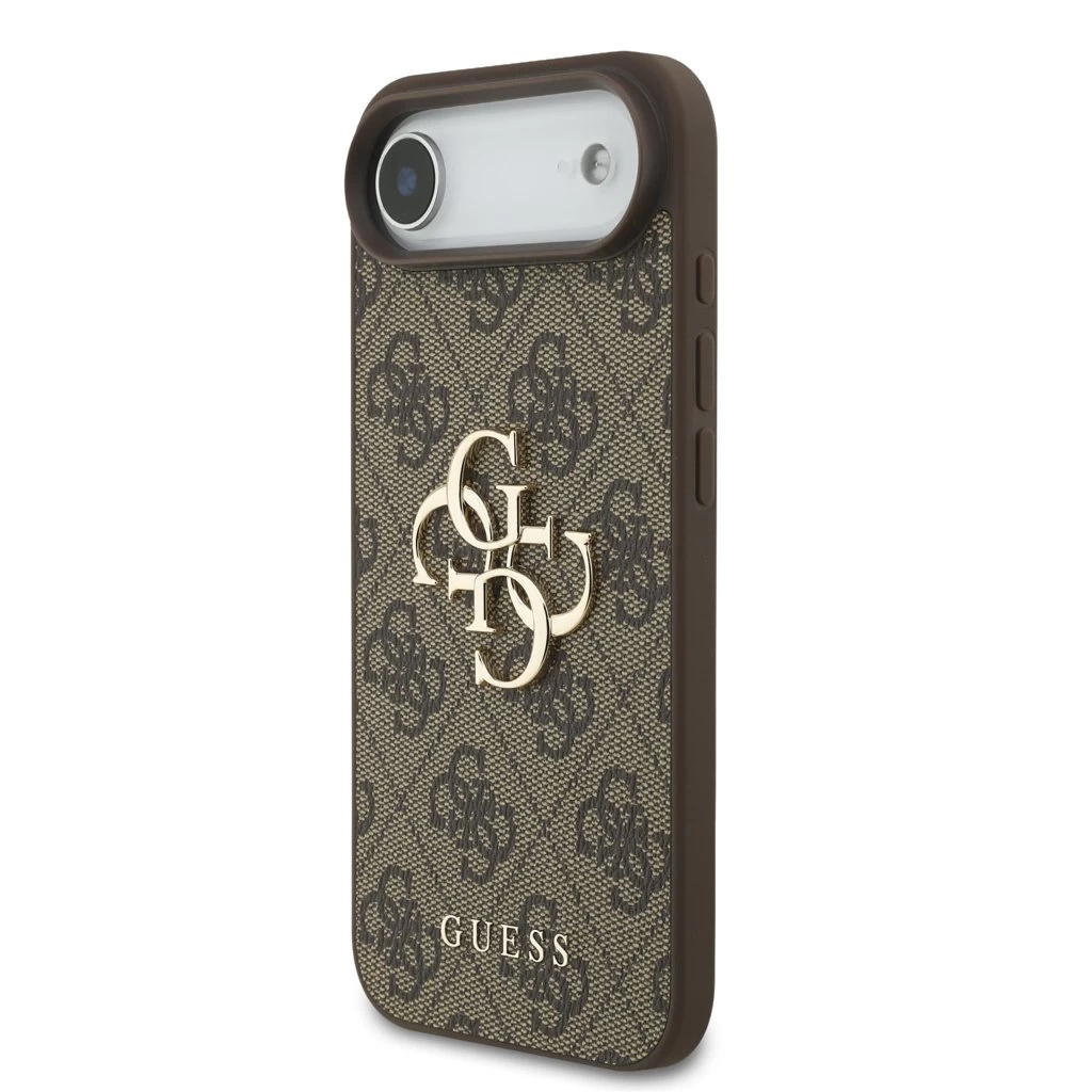 Guess PU 4G Metal Logo Strap tok iPhone 17 Air készülékhez barna