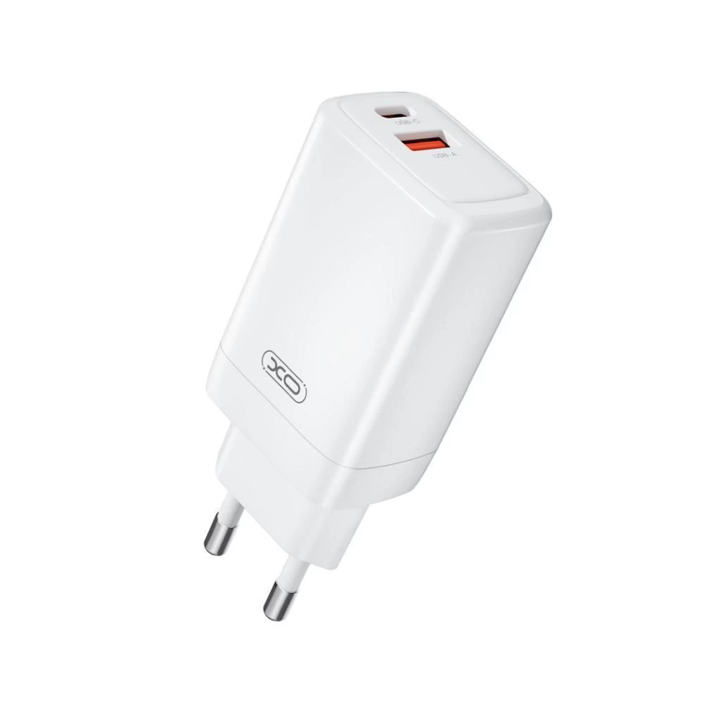 XO Hálózat Töltő CE17 1xUSB 1xUSB-C 65W GAN Fehér