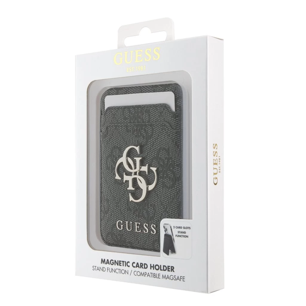 Guess 4G Metal Logo MagSafe Cardslot állvány fekete