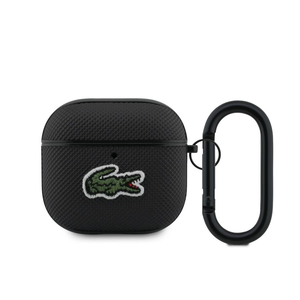 Lacoste Petit Pique Croc Logo Patch tok AirPods 4 készülékhez fekete