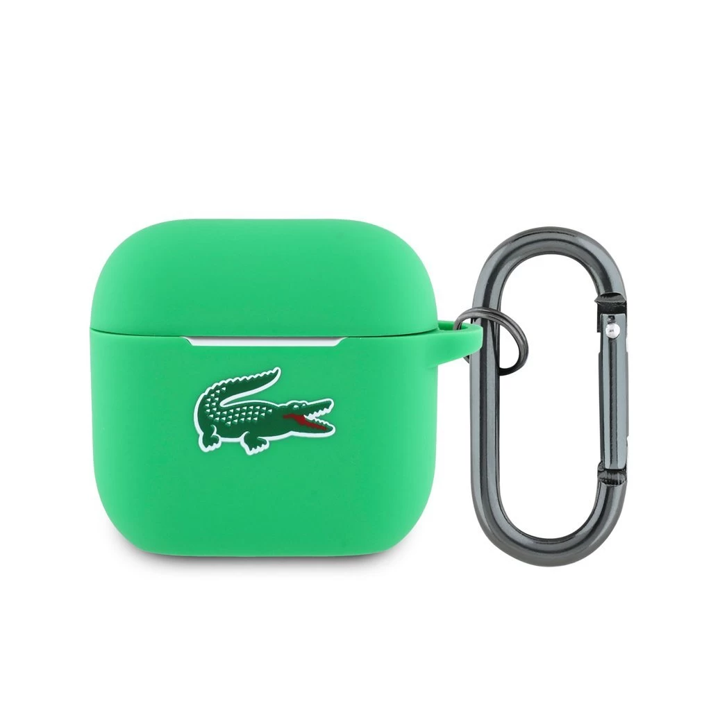 Lacoste Liquid Silicone Croc Logo tok AirPods 4 készülékhez zöld