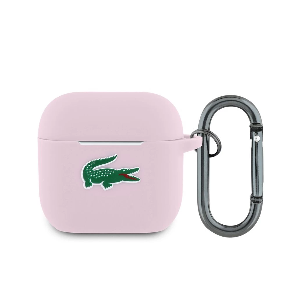 Lacoste Liquid Silicone Croc Logo tok AirPods 4 készülékhez rózsaszín
