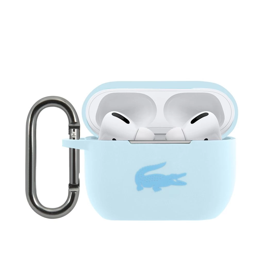 Lacoste Liquid Silicone Glossy Printing Logo tok AirPods Pro készülékhez kék