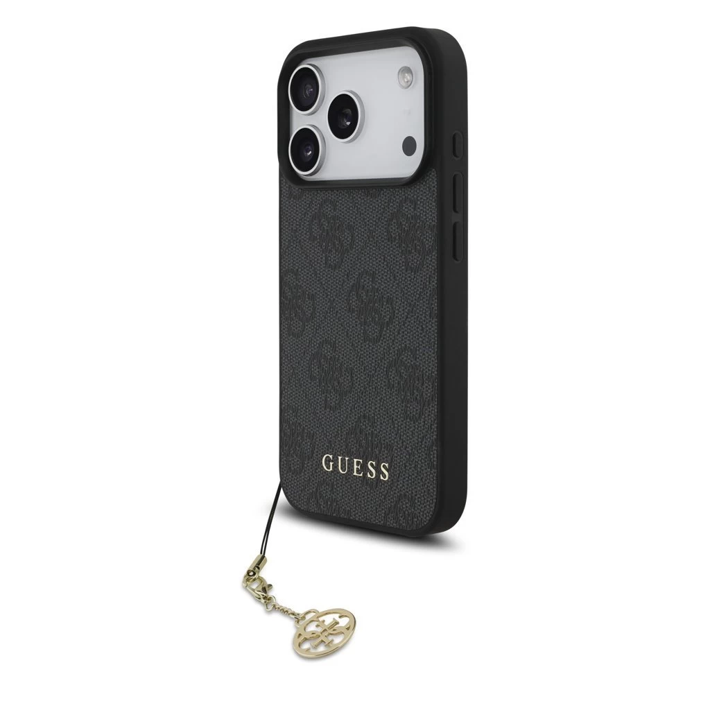 Guess 4G Charm tok iPhone 17 Pro készülékhez Tone on Tone Szürke