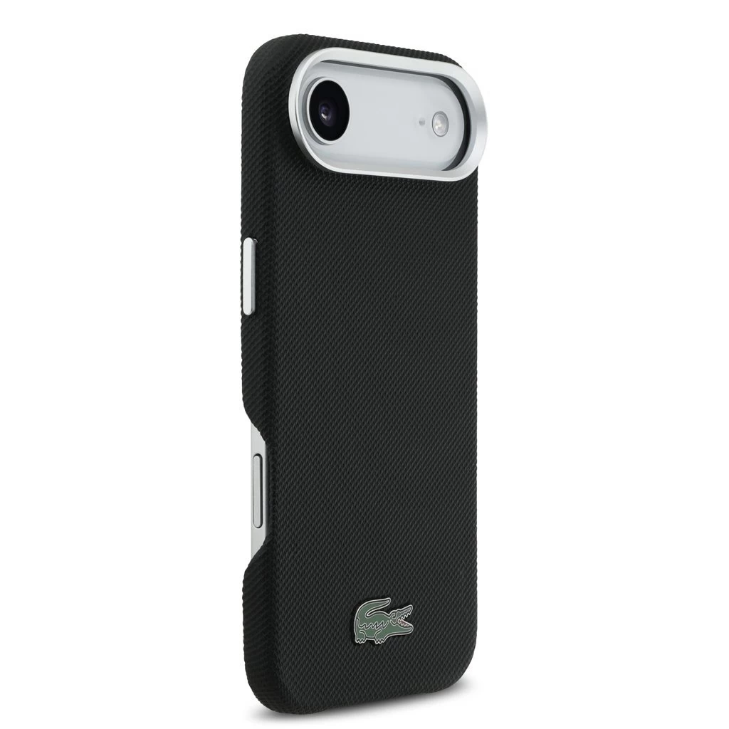Lacoste Iconic Petit Pique Metal Logo MagSafe tok iPhone 17 Air készülékhez fekete