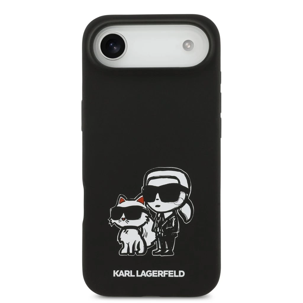 Karl Lagerfeld Liquid Silicone K&CH Sketch MagSafe tok iPhone 17 Air készülékhez fekete