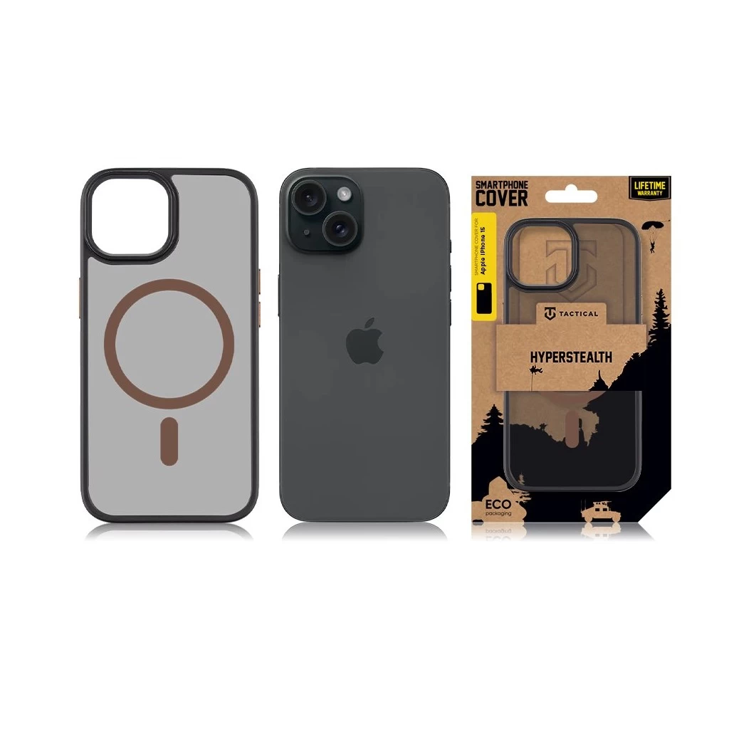 Tactical MagForce Hyperstealth 2.0 tok iPhone 15 készülékhez Moucha Moose fekete