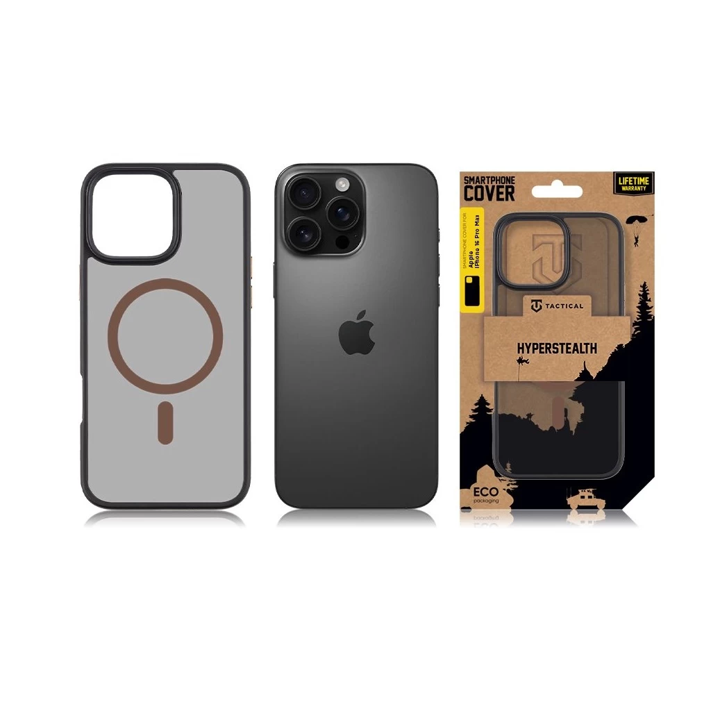 Tactical MagForce Hyperstealth 2.0 tok iPhone 16 Pro Max készülékhez Moucha Moose fekete