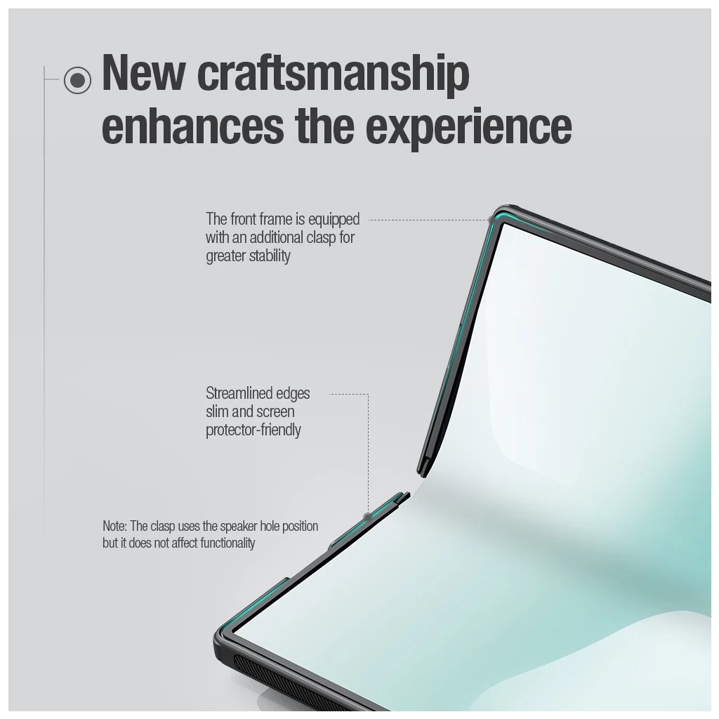 Nillkin Super Frosted FOLD Pen Slot háttok Samsung Galaxy Z Fold 7 készülékhez fekete