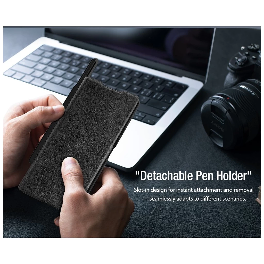 Nillkin Qin Book PRO tollrekeszes tok Samsung Galaxy Z Fold 7 készülékhez fekete